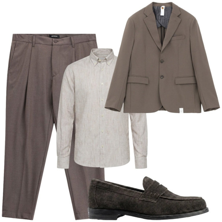 Outfit uomo - Ufficio. Stile Business/Elegante per Ufficio. Abbinamento con camicie, pantaloni, giacche, scarpe stringate.