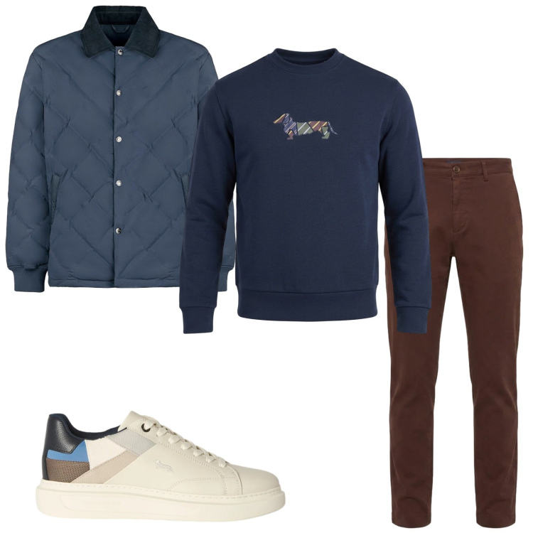 Outfit uomo - Total look #2472939. Stile Casual per Tutti i giorni. Abbinamento con sneakers, pantaloni, felpe, giacche.