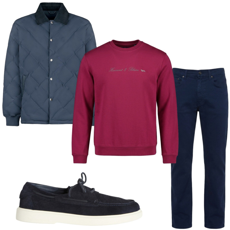 Outfit uomo - Total look #2472947. Stile Casual per Tutti i giorni. Abbinamento con scarpe stringate, felpe, pantaloni, giacche.