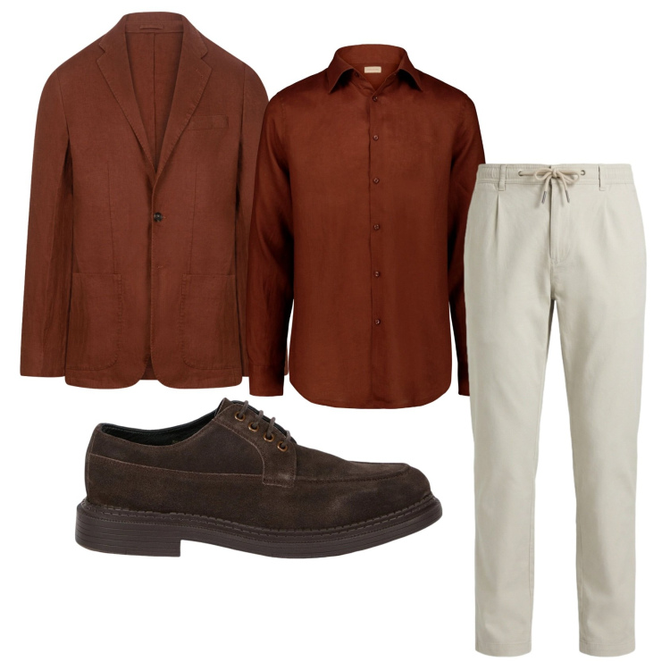 Outfit uomo - Total look #2472985. Stile Business/Elegante per Cerimonia. Abbinamento con pantaloni, scarpe stringate, camicie, giacche.