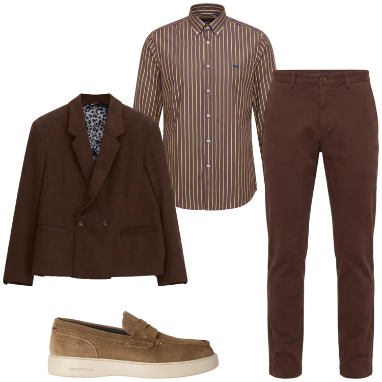 Outfit uomo - Total look #2472996. Stile Business/Elegante per Ufficio. Abbinamento con scarpe stringate, pantaloni, camicie, giacche.