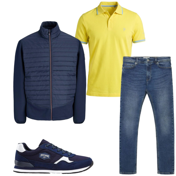 Outfit uomo - Total look #2473000. Stile Casual per Tutti i giorni. Abbinamento con sneakers, giacche, polo, jeans skinny.