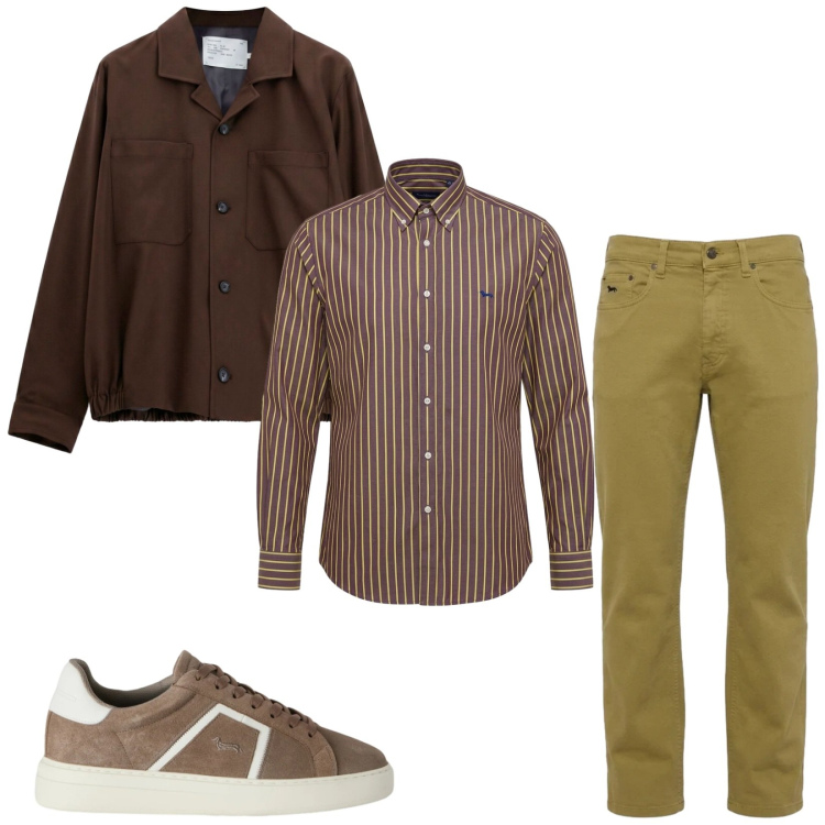 Outfit uomo - Total look #2473004. Stile Trendy per Serata speciale. Abbinamento con jeans, sneakers, camicie, cappotti.