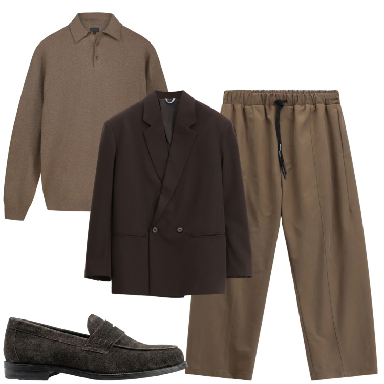 Outfit uomo - City. Stile Urban per Tutti i giorni. Abbinamento con pantaloni, giacche, scarpe stringate, maglieria.
