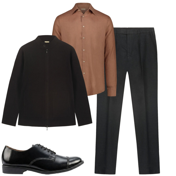 Outfit uomo - City. Stile Urban per Tutti i giorni. Abbinamento con pantaloni, scarpe stringate, camicie, giacche.