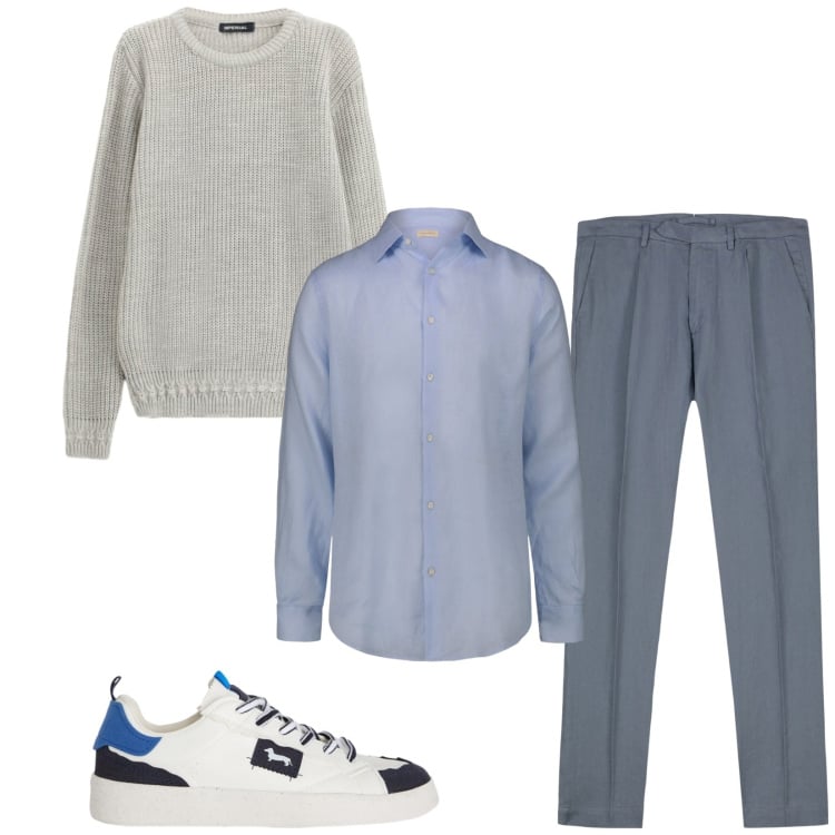 Outfit uomo - Total look #2473041. Stile Trendy per Serata speciale. Abbinamento con sneakers, maglieria, pantaloni, camicie.