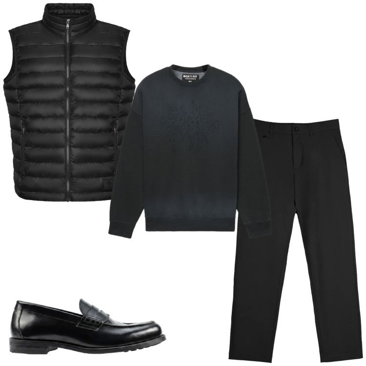 Outfit uomo - Total look #2473052. Stile Casual per Ufficio. Abbinamento con scarpe stringate, felpe, pantaloni chino, piumini.