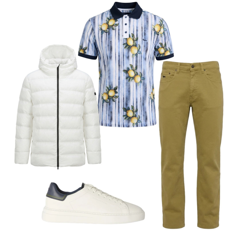 Outfit uomo - Total look #2473078. Stile Trendy per Tutti i giorni. Abbinamento con jeans, sneakers, polo, giacche.