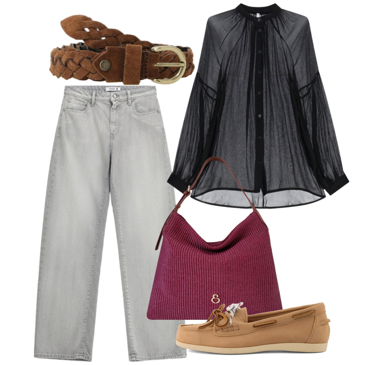 Outfit donna - Speciale accessori suede. Stile Casual per Tutti i giorni. Abbinamento con camicie, jeans, cinture, borse a spalla, mocassini.