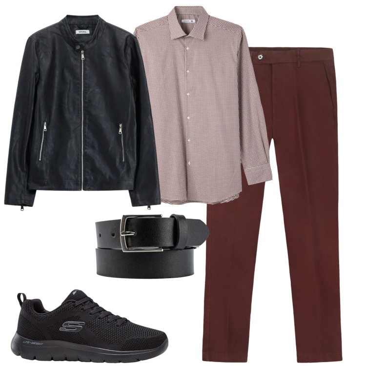 Outfit uomo - City. Stile Urban per Tutti i giorni. Abbinamento con sneakers, giacche, cinture, pantaloni chino, camicie.