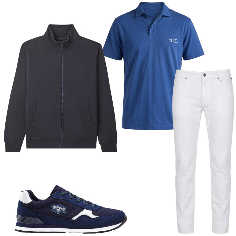 Outfit uomo - Total look #2473278. Stile Casual per Tutti i giorni. Abbinamento con sneakers, pantaloni, polo, giacche.