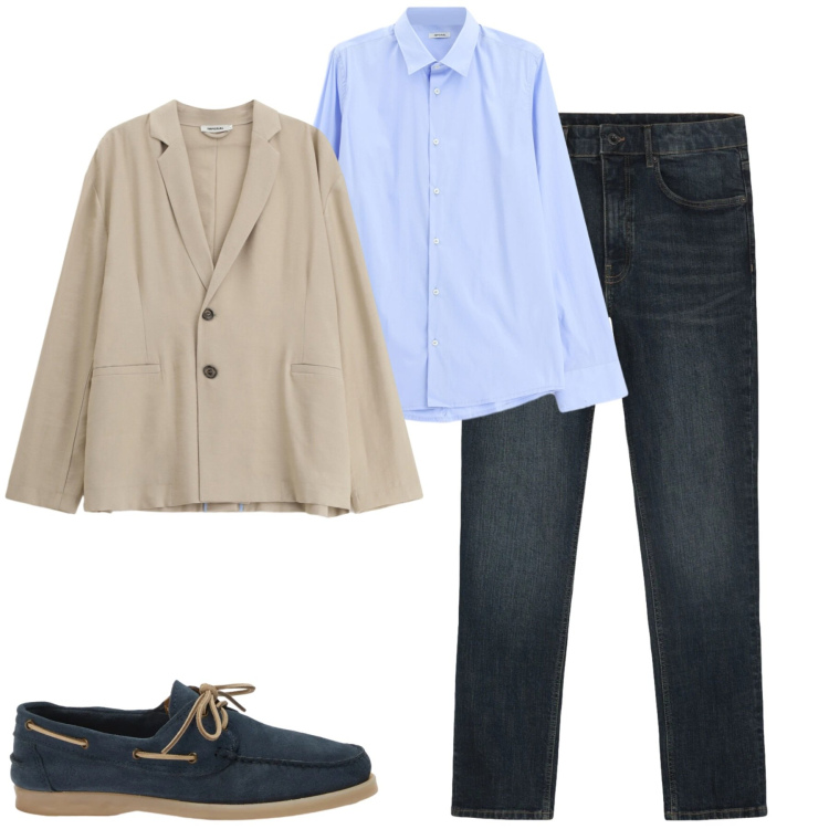 Outfit uomo - Settimana. Stile Urban per Tutti i giorni. Abbinamento con scarpe stringate, giacche, camicie, jeans.