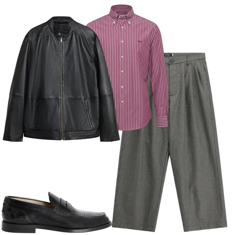 Outfit uomo - Fall. Stile Urban per Tutti i giorni. Abbinamento con camicie, scarpe stringate, pantaloni, giacche.