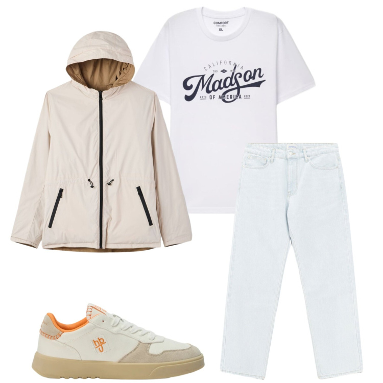 Outfit uomo - Total look #2473408. Stile Casual per Tutti i giorni. Abbinamento con sneakers, jeans, giacche, t-shirt.
