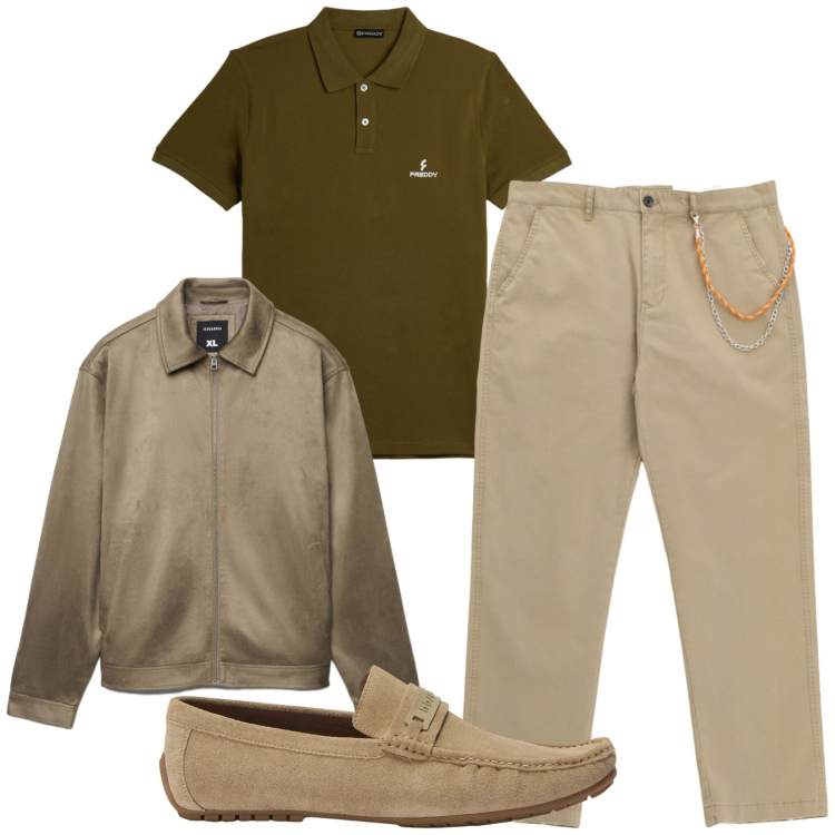 Outfit uomo - Total look #2473433. Stile Trendy per Tutti i giorni. Abbinamento con scarpe stringate, pantaloni, polo, giacche.