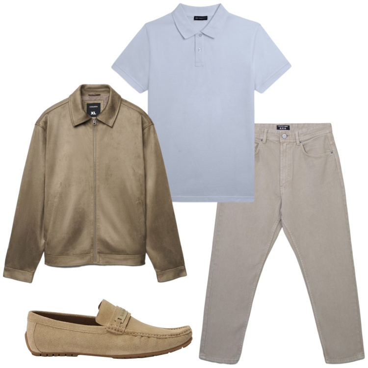 Outfit uomo - Total look #2473435. Stile Trendy per Tutti i giorni. Abbinamento con scarpe stringate, polo, jeans, giacche.