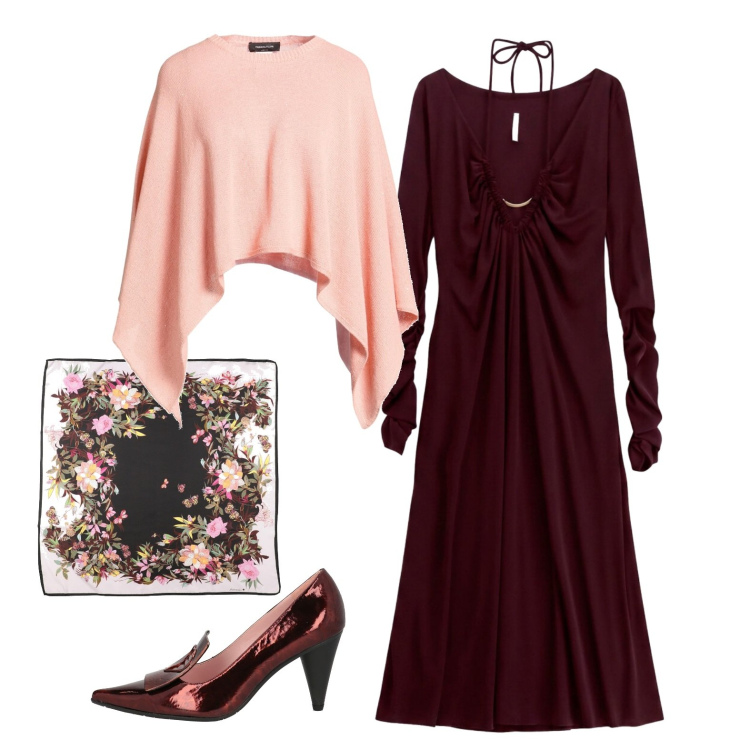 Outfit donna - Inaugurazione della stagione teatrale. Stile Chic per Serata fuori. Abbinamento con cappotti, sciarpe, mocassini, vestiti midi/longuette.