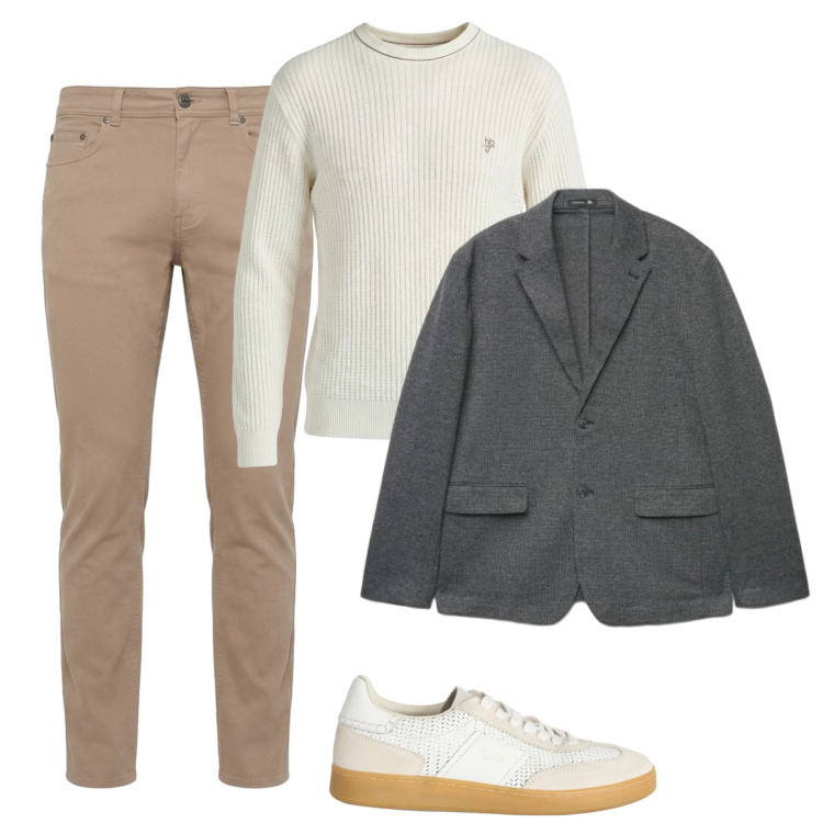 Outfit uomo - Total look #2473929. Stile Urban per Tutti i giorni. Abbinamento con pantaloni, sneakers, maglieria, giacche.