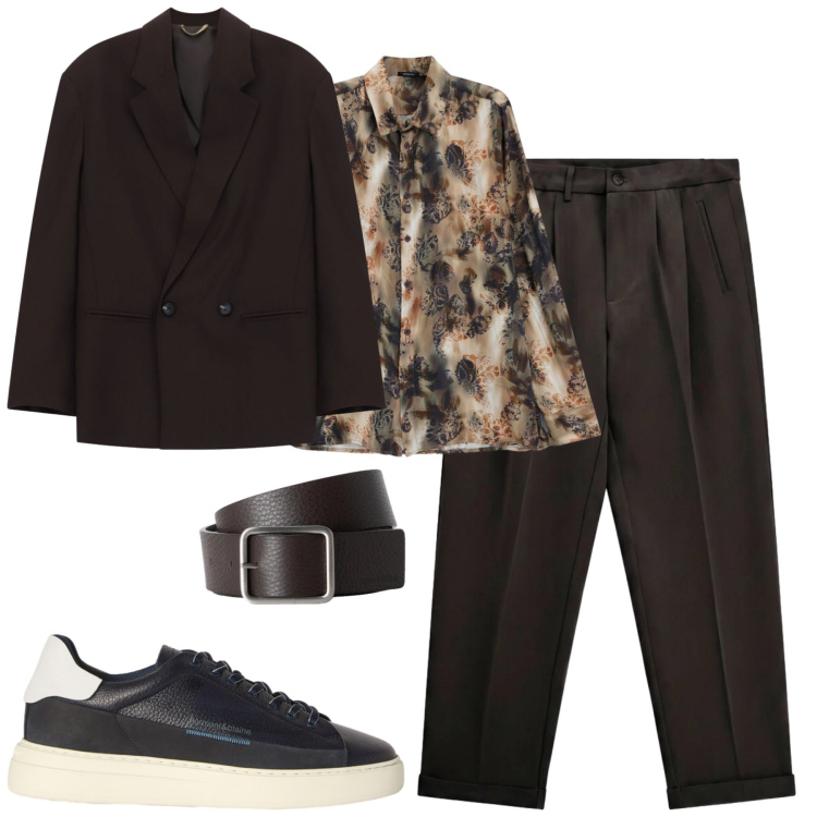 Outfit uomo - Imperial. Stile Trendy per Tutti i giorni. Abbinamento con sneakers, cinture, pantaloni, camicie, giacche.