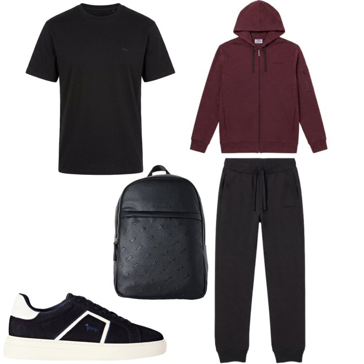 Outfit uomo - Freddy. Stile Casual per Tutti i giorni. Abbinamento con sneakers, borse sportive, t-shirt, tute sportive.