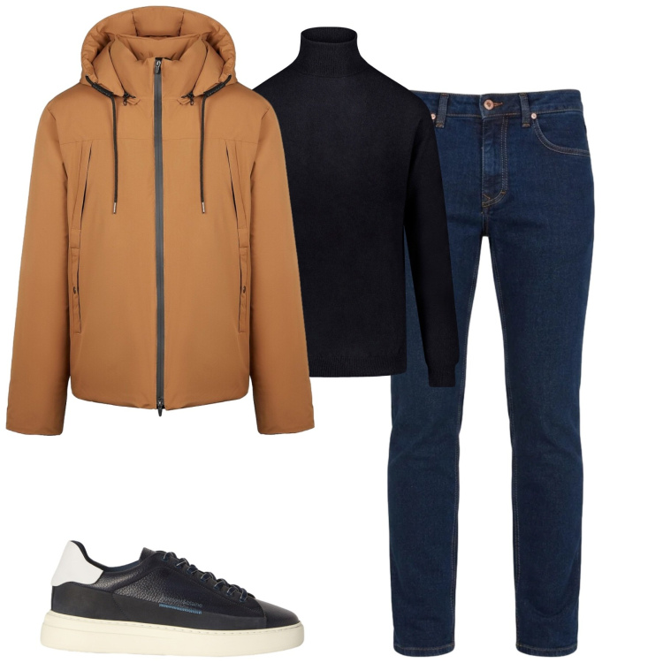 Outfit uomo - Total look #2473940. Stile Casual per Tutti i giorni. Abbinamento con jeans, sneakers, maglieria, bomber.