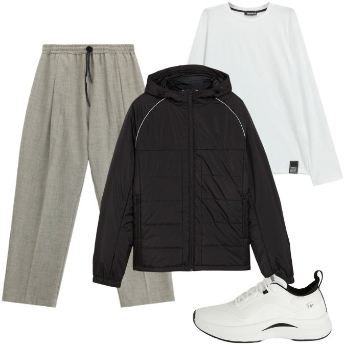Outfit uomo - L'alternativa alla tuta da ginnastica. Stile Trendy per Tutti i giorni. Abbinamento con pantaloni, t-shirt, sneakers, giacche.