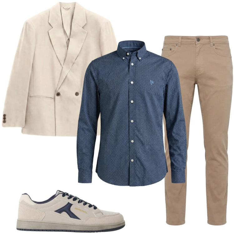 Outfit uomo - Il blazer comodo. Stile Urban per Ufficio. Abbinamento con camicie, pantaloni, giacche, sneakers.