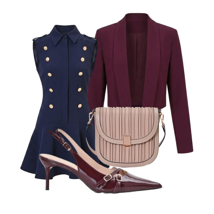 Outfit donna - Rinascimento dietro la trama FW 2026. Stile Bon Ton per Tutti i giorni. Abbinamento con vestiti corti, décolleté, borse a tracolla, blazer.