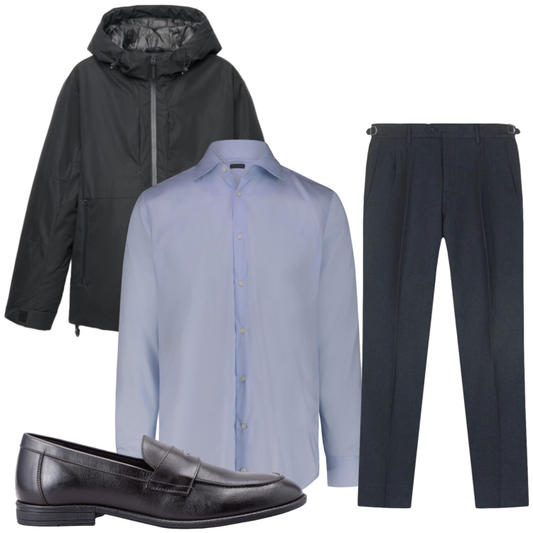 Outfit uomo - Total look #2474621. Stile Casual per Ufficio. Abbinamento con camicie, scarpe stringate, jeans, giacche.