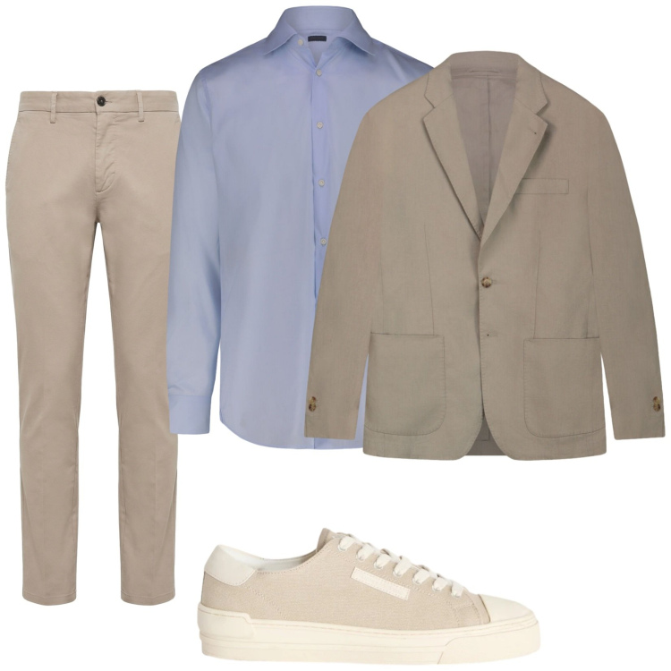 Outfit uomo - Total look #2474648. Stile Trendy per Serata speciale. Abbinamento con sneakers, pantaloni, camicie, giacche.