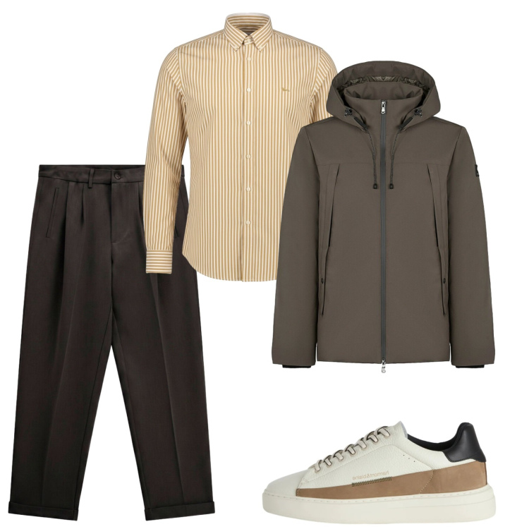 Outfit uomo - Settembre. Stile Casual per Tutti i giorni. Abbinamento con sneakers, camicie, pantaloni, giacche.
