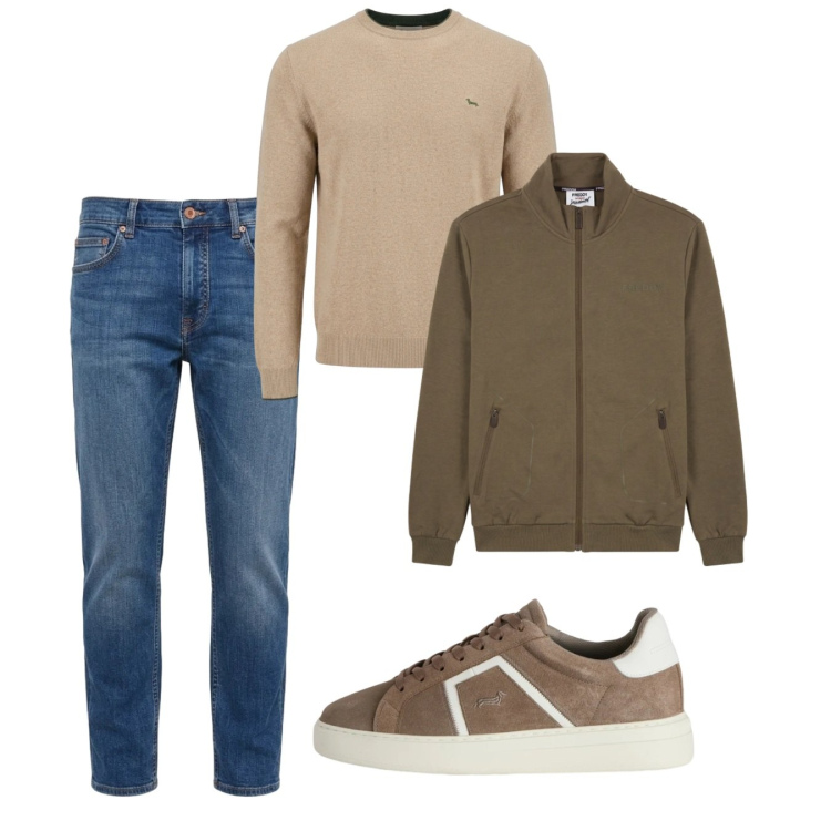 Outfit uomo - Settembre. Stile Casual per Tutti i giorni. Abbinamento con sneakers, maglieria, jeans, felpe.