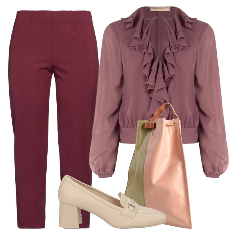Outfit donna - Una camicia bellissima. Stile Sporty chic per Ufficio. Abbinamento con pantaloni, mocassini, zaini, bluse.