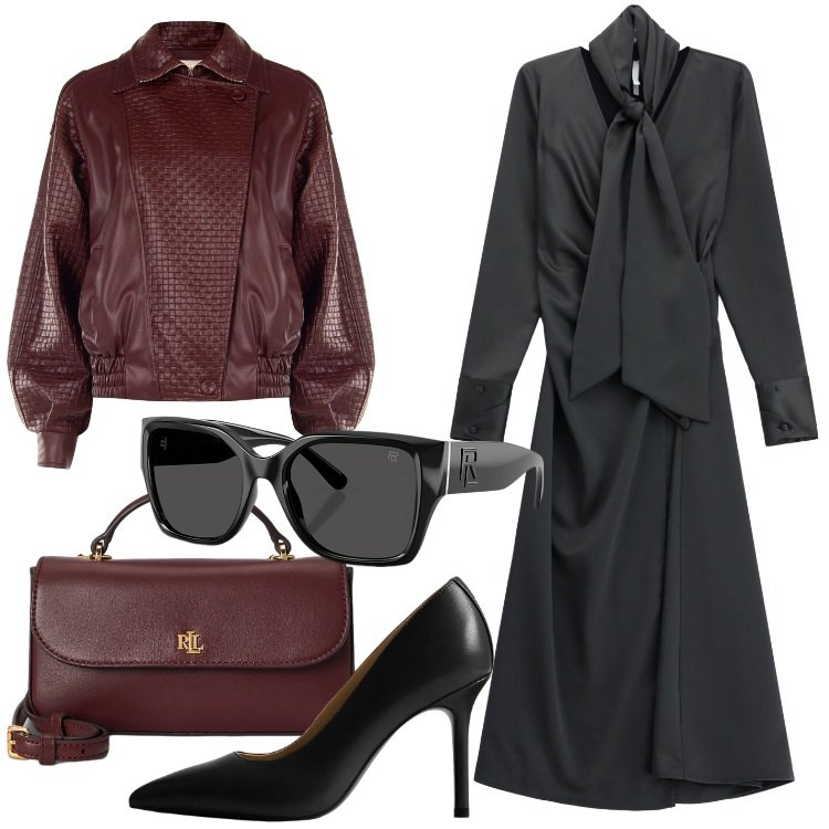 Outfit donna - Icon Business Woman - Victoria. Stile Trendy per Ufficio. Abbinamento con vestiti lunghi, giacche, occhiali da sole, décolleté, borse a mano.