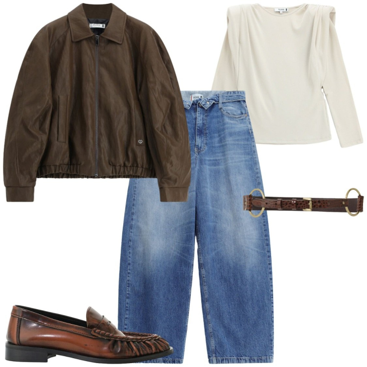 Outfit donna - Sensualità in jieans. Stile Chic per Tutti i giorni. Abbinamento con mocassini, jeans, giacche, t-shirt, cinture.