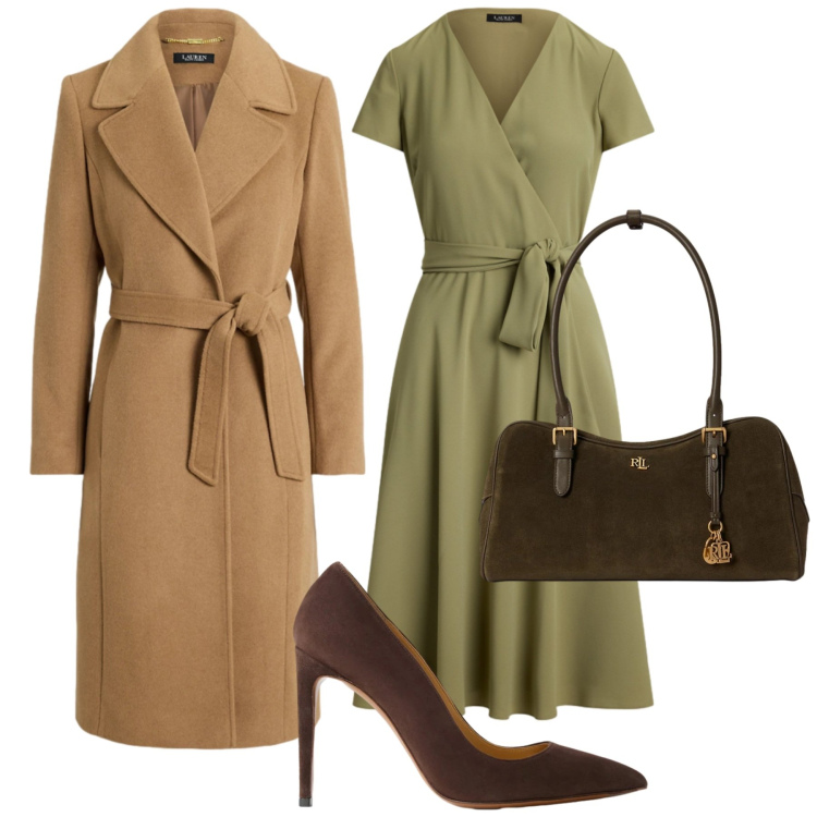 Outfit donna - Iconic business woman. Stile Chic per Ufficio. Abbinamento con vestiti, décolleté, borse a mano, cappotti.