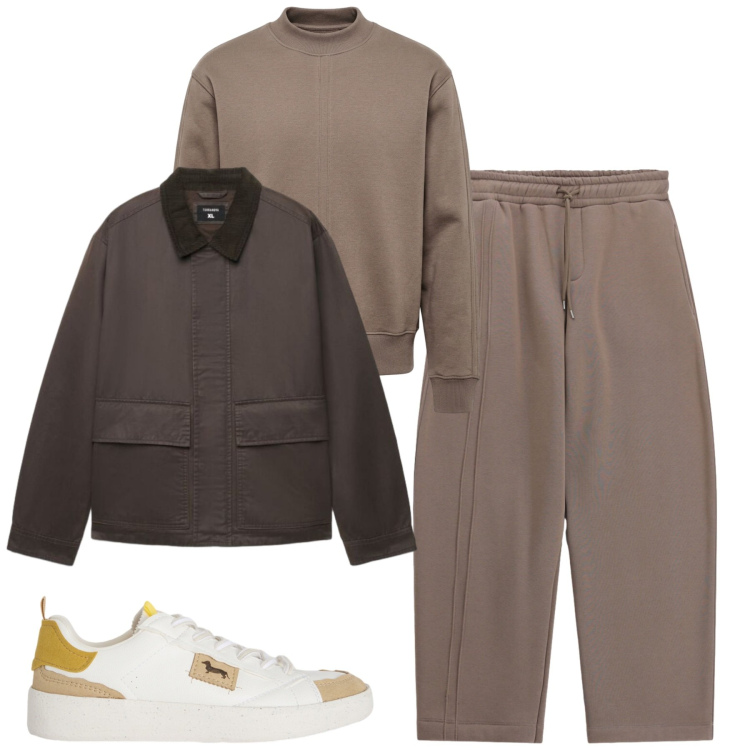 Outfit uomo - City. Stile Casual per Tutti i giorni. Abbinamento con sneakers, felpe, pantaloni, cappotti.