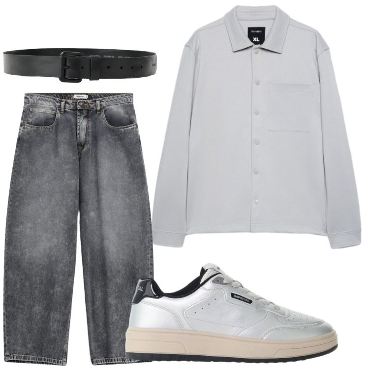 Outfit uomo - Casual day. Stile Casual per Tutti i giorni. Abbinamento con jeans, cinture, sneakers, camicie.