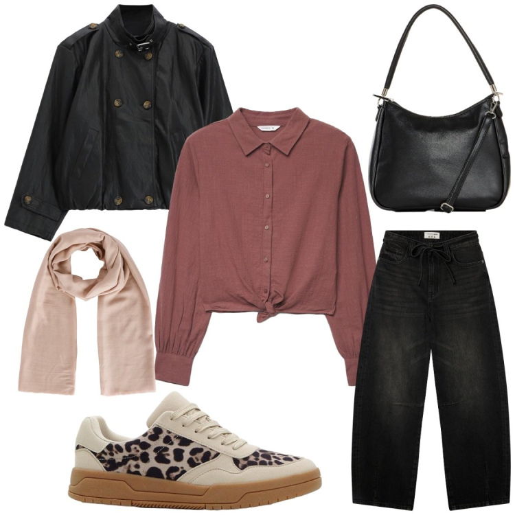 Outfit donna - Casual ma impeccabile. Stile Casual per Tutti i giorni. Abbinamento con sneakers, borse a mano, jeans, foulard, camicie, bomber.