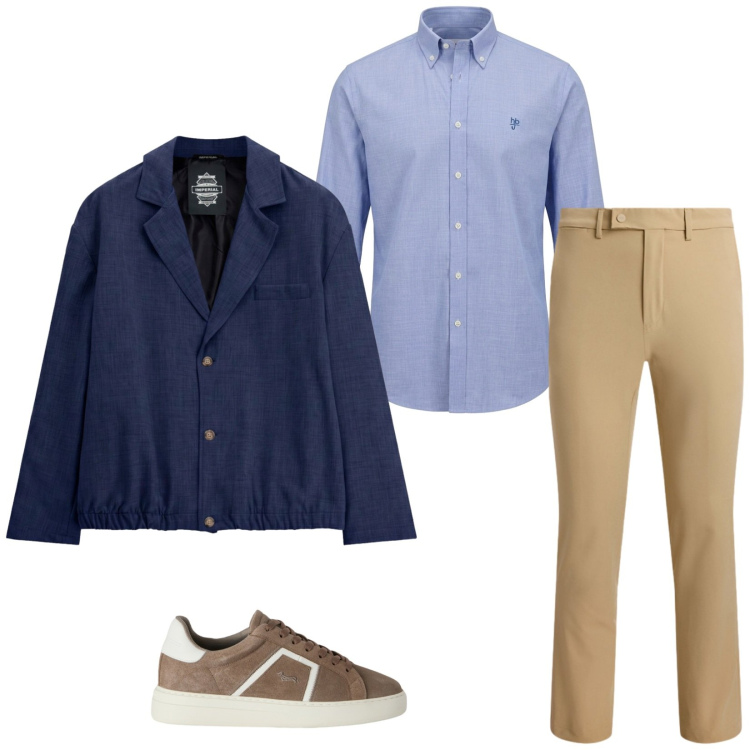 Outfit uomo - Total look #2475641. Stile Trendy per Serata speciale. Abbinamento con sneakers, camicie, giacche, pantaloni.