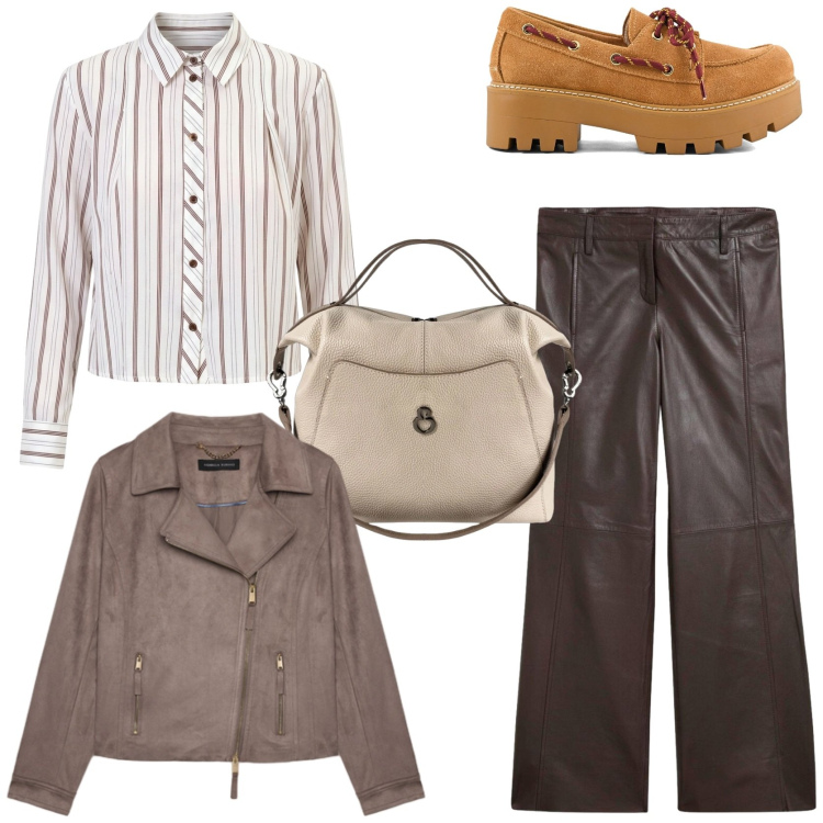 Outfit donna - Come mi vesto a settembre. Stile Casual chic per Tutti i giorni. Abbinamento con pantaloni, camicie, giacche, borse a mano, mocassini.
