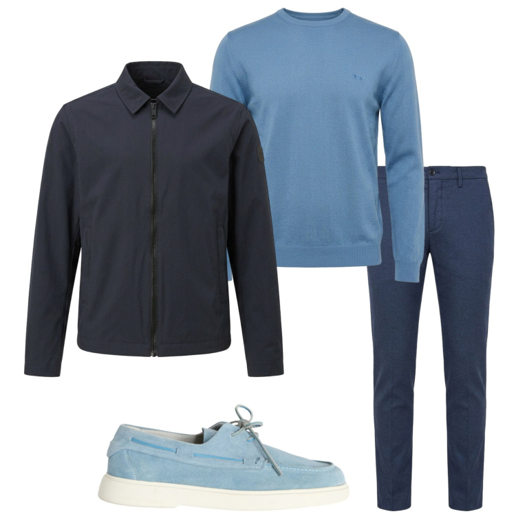 Outfit uomo - Urban autunnale. Stile Urban per Ufficio. Abbinamento con maglieria, pantaloni, scarpe stringate, giacche.