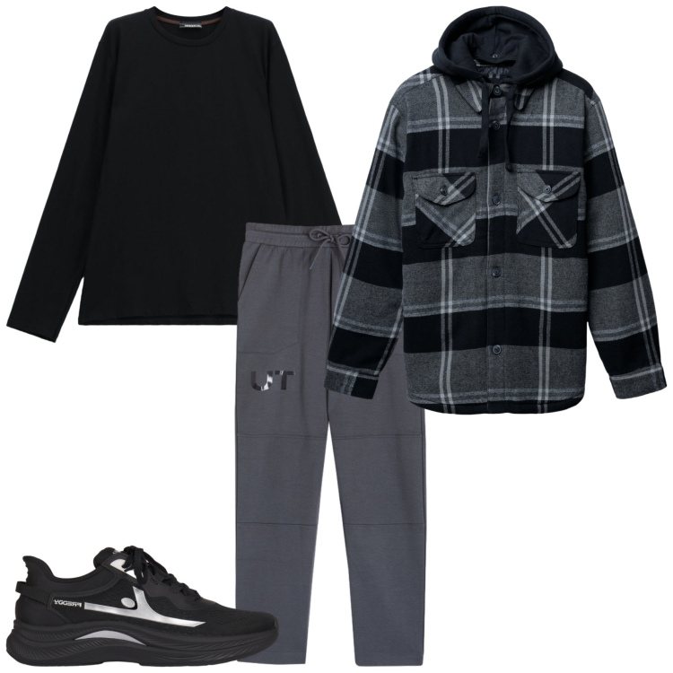Outfit uomo - Tutti i giorni. Stile Casual per Tutti i giorni. Abbinamento con t-shirt, pantaloni, sneakers, giacche.