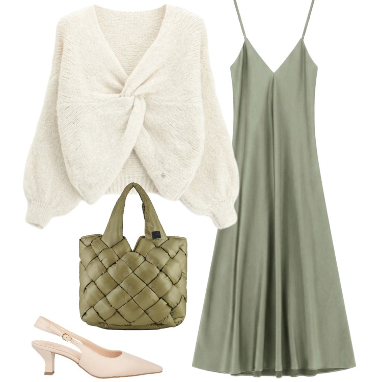 Outfit donna - Total look #2475779. Stile Bon Ton per Tutti i giorni. Abbinamento con décolleté, vestiti lunghi, maglieria, borse tote.