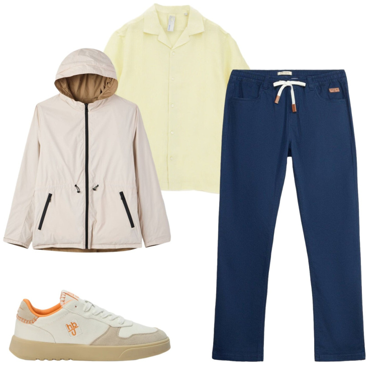 Outfit uomo - Total look #2475806. Stile Urban per Tutti i giorni. Abbinamento con sneakers, camicie a manica corta, giacche, pantaloni.