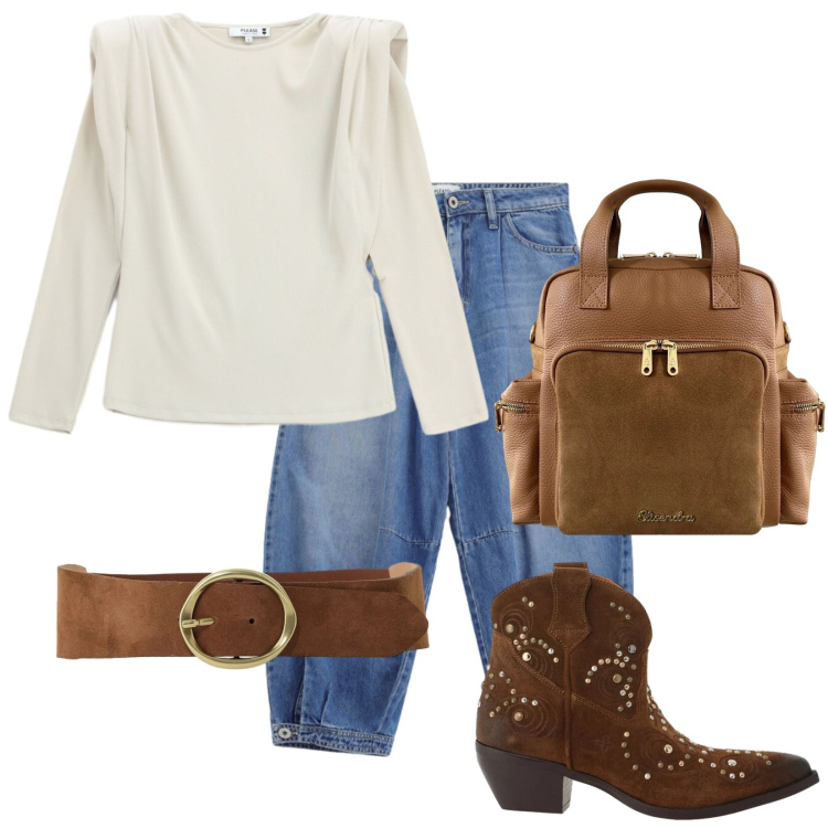 Outfit donna - Scamosciati. Stile Etnico per Tutti i giorni. Abbinamento con zaini, t-shirt, jeans, stivaletti texani, cinture.