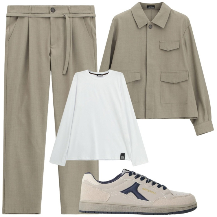 Outfit uomo - #Imperial completi uomo. Stile Trendy per Tutti i giorni. Abbinamento con cappotti, t-shirt, sneakers, pantaloni.
