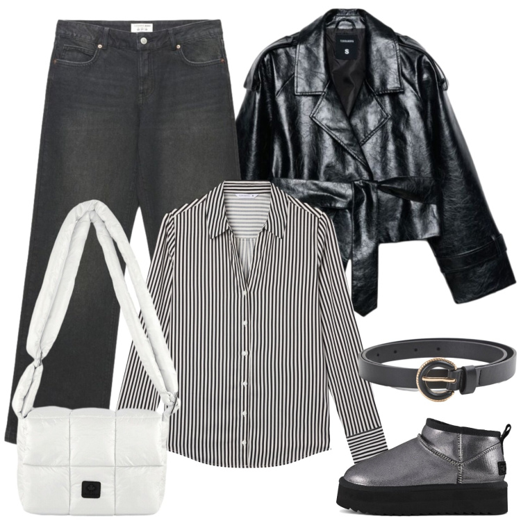 Outfit donna - Casual per tutti i giorni. Stile Casual per Tutti i giorni. Abbinamento con jeans, camicie, trench, cinture, borse a spalla, stivaletti.