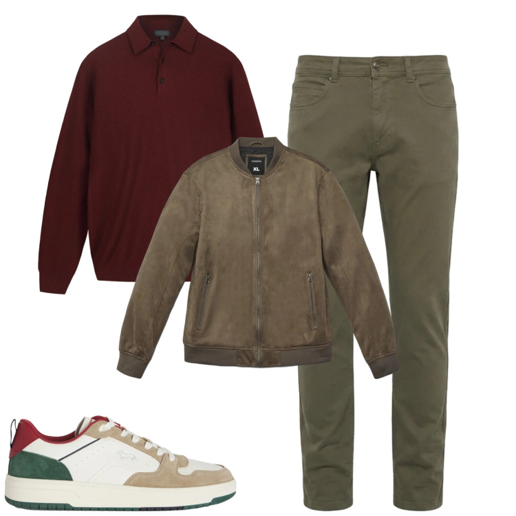 Outfit uomo - City. Stile Casual per Tutti i giorni. Abbinamento con pantaloni, sneakers, maglieria, giacche.