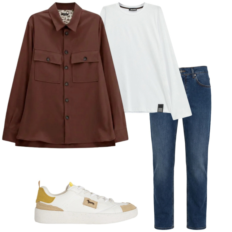 Outfit uomo - Casual style. Stile Casual per Tutti i giorni. Abbinamento con jeans, sneakers, cappotti, t-shirt.